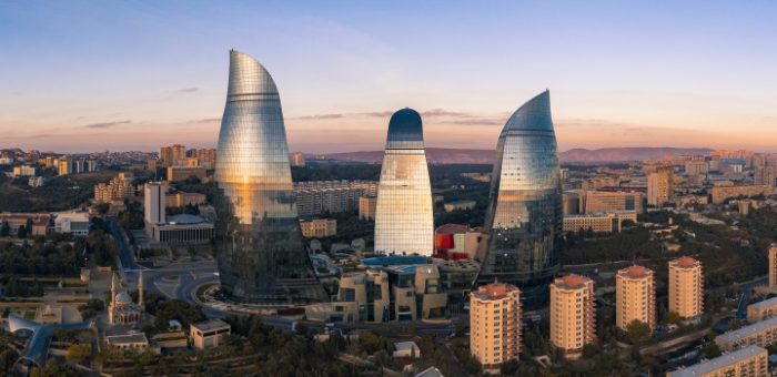 Widok z lotu ptaka na Baku
